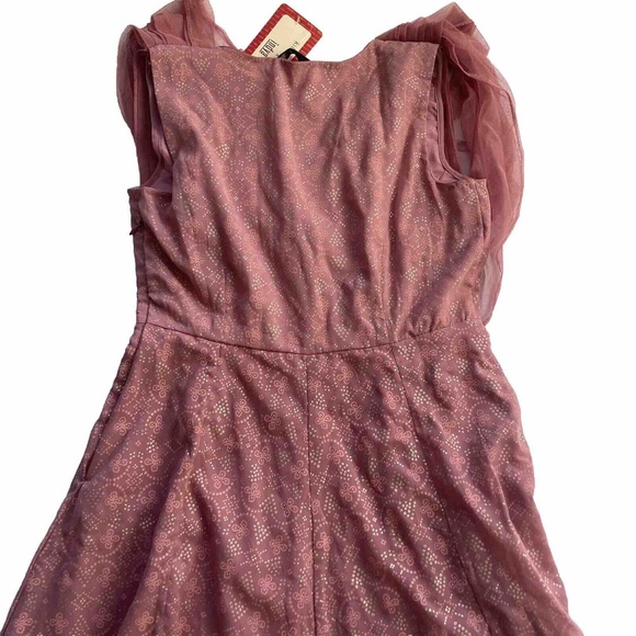 Ridhi Mehra Indya Dress Women's Small Rose Pink Patterned Short Sleeve - Picture 11 of 16